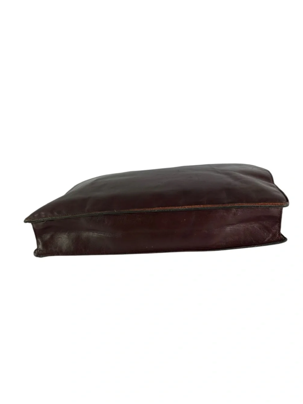 Vintage GOLD PFEIL Sport Burgundy Leather Classic Business Style Briefcase Bag